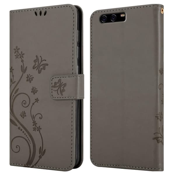 Huawei P10 PLUS Skal Fodral i blomdesign Mobilskydd Case Cover med magnetisk stängning, ståfunktion och kortplatser
