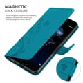 Miniatyrbild 5 av 8: Huawei P10 PLUS Skal Fodral i blomdesign Mobilskydd Case Cover med magnetisk stängning, ståfunktion och kortplatser