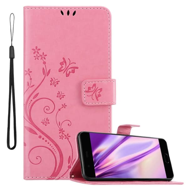 Huawei P10 PLUS Skal Fodral i blomdesign Mobilskydd Case Cover med magnetisk stängning, ståfunktion och kortplatser
