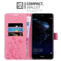 Miniatyrbild 3 av 8: Huawei P10 LITE Skal Fodral i blomdesign Mobilskydd Case Cover med magnetisk stängning, ståfunktion och kortplatser