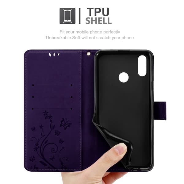 Huawei P20 LITE 2018 / NOVA 3E Suojakotelo Suojakuori Lompakkokotelo Matkapuhelinkotelo Kukat jossa on magneettisuljenta, jalusta-toiminto ja