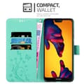 Miniatyrbilde 3 av 8: Deksel til Huawei P20 LITE 2018 / NOVA 3E Lommebokdeksel i blomster design med magnetisk lukking, stativfunksjon og kortplasser