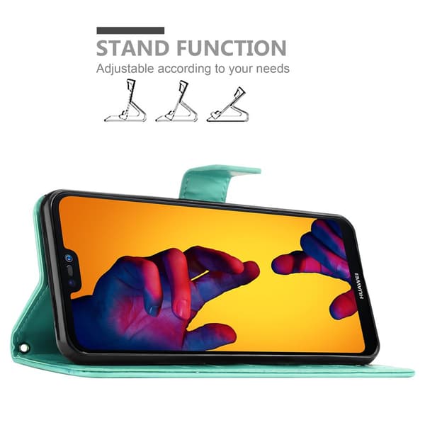 Deksel til Huawei P20 LITE 2018 / NOVA 3E Lommebokdeksel i blomster design med magnetisk lukking, stativfunksjon og kortplasser