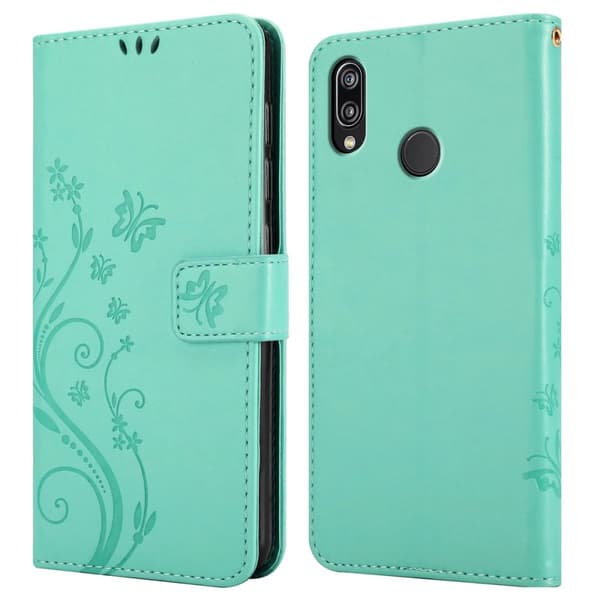 Deksel til Huawei P20 LITE 2018 / NOVA 3E Lommebokdeksel i blomster design med magnetisk lukking, stativfunksjon og kortplasser