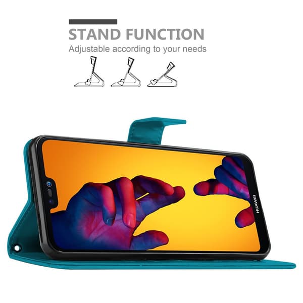 Huawei P20 LITE 2018 / NOVA 3E Pungetui Cover Blomster ()
