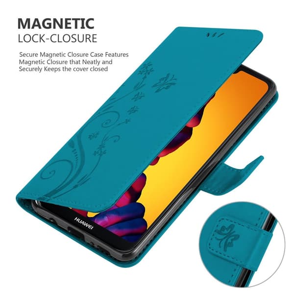 Huawei P20 LITE 2018 / NOVA 3E Pungetui Cover Blomster ()