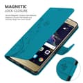 Miniatyrbilde 5 av 8: Deksel til Huawei P8 LITE 2017 / P9 LITE 2017 Lommebokdeksel i blomster design med magnetisk lukking, stativfunksjon og kortplasser