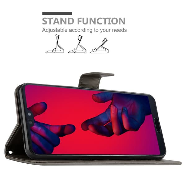 Huawei P20 PRO / P20 PLUS Suojakotelo Suojakuori Lompakkokotelo Matkapuhelinkotelo Kukat jossa on magneettisuljenta, jalusta-toiminto ja korttipaikat