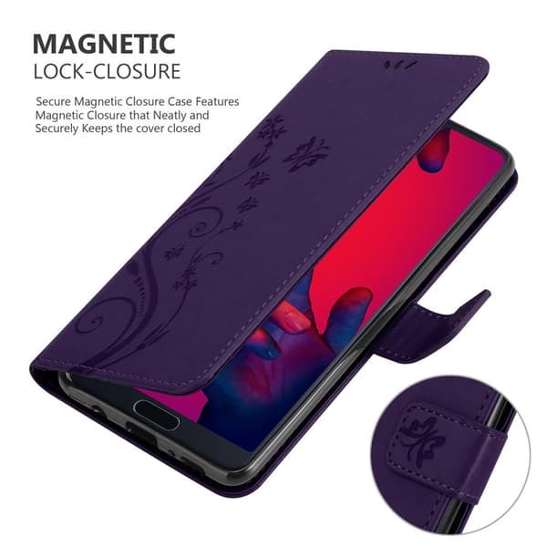 Huawei P20 PRO / P20 PLUS Pungetui Cover Blomster ()