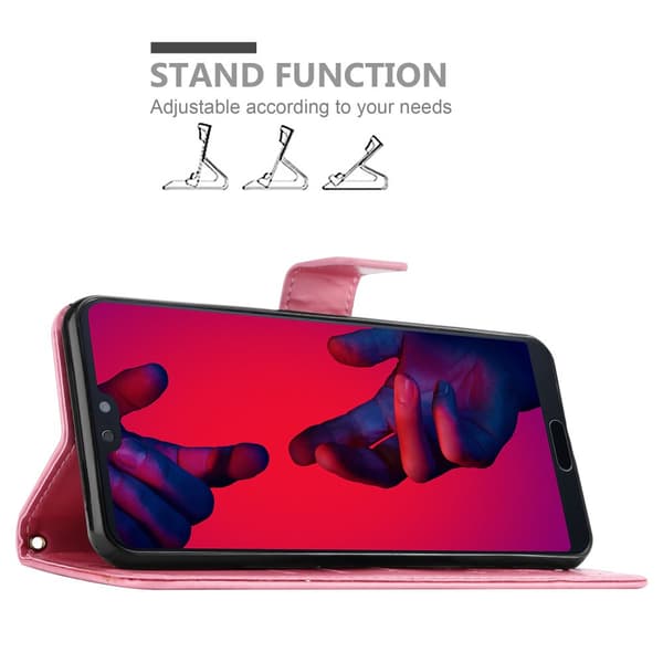 Huawei P20 PRO / P20 PLUS Suojakotelo Suojakuori Lompakkokotelo Matkapuhelinkotelo Kukat jossa on magneettisuljenta, jalusta-toiminto ja korttipaikat