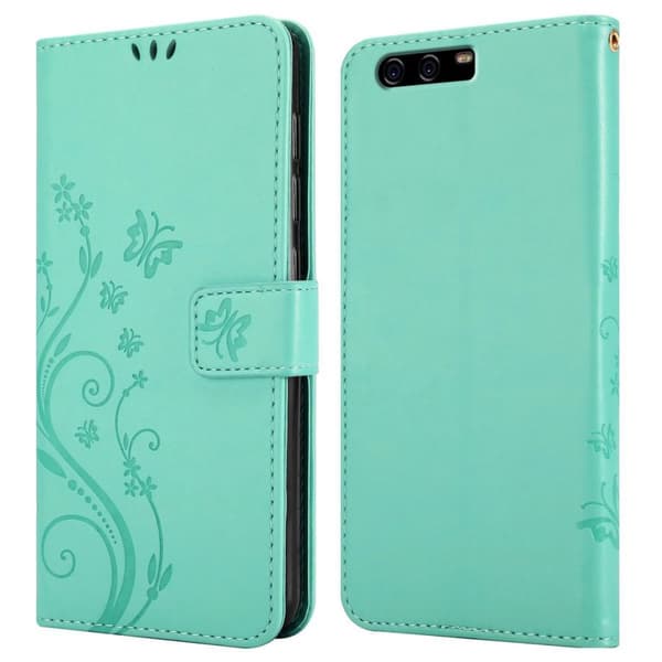 Huawei P10 Pungetui Cover Blomster ()