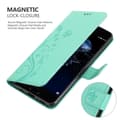 Pikkukuva 5 / 8: Huawei P10 Suojakotelo Suojakuori Lompakkokotelo Matkapuhelinkotelo Kukat jossa on magneettisuljenta, jalusta-toiminto ja korttipaikat