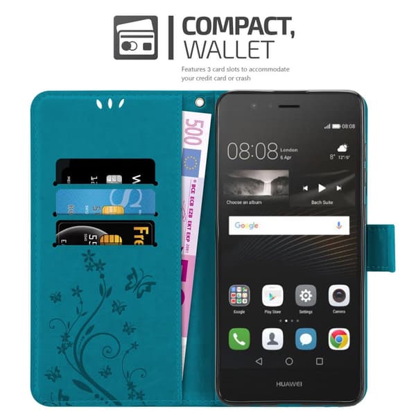 Huawei P9 LITE 2016 / G9 LITE Suojakotelo Suojakuori Lompakkokotelo Matkapuhelinkotelo Kukat jossa on magneettisuljenta, jalusta-toiminto ja