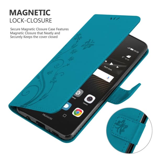 Huawei P9 LITE 2016 / G9 LITE Suojakotelo Suojakuori Lompakkokotelo Matkapuhelinkotelo Kukat jossa on magneettisuljenta, jalusta-toiminto ja