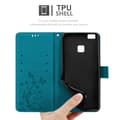 Pikkukuva 6 / 8: Huawei P9 LITE 2016 / G9 LITE Suojakotelo Suojakuori Lompakkokotelo Matkapuhelinkotelo Kukat jossa on magneettisuljenta, jalusta-toiminto ja