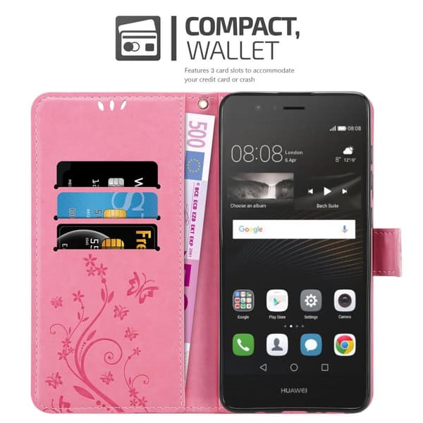 Huawei P9 LITE 2016 / G9 LITE Skal Fodral i blomdesign Mobilskydd Case Cover med magnetisk stängning, ståfunktion och kortplatser