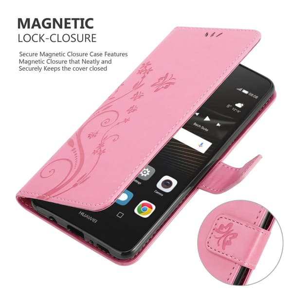 Huawei P9 LITE 2016 / G9 LITE Skal Fodral i blomdesign Mobilskydd Case Cover med magnetisk stängning, ståfunktion och kortplatser