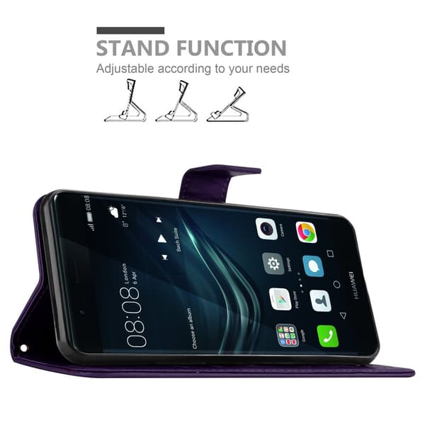 Huawei P9 Pungetui Cover Blomster ()