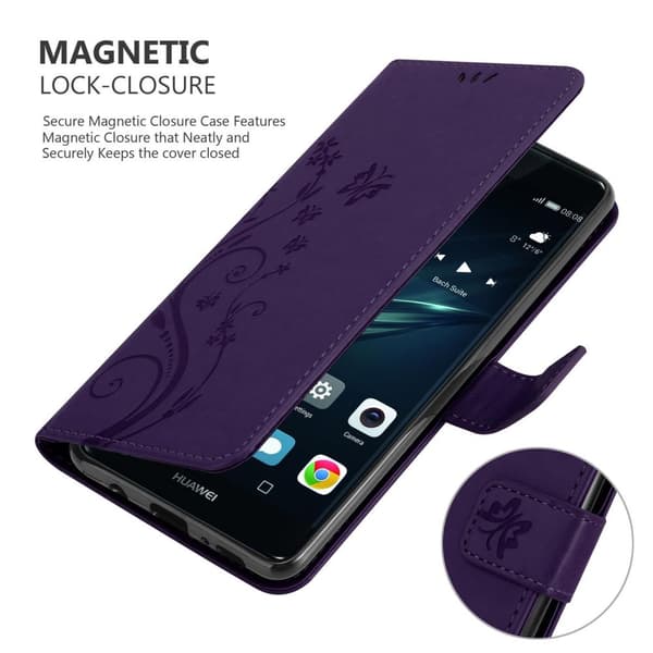 Huawei P9 Pungetui Cover Blomster ()