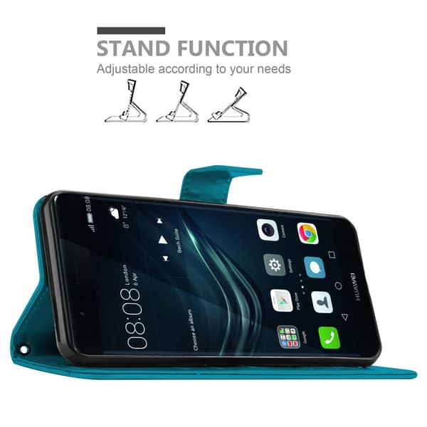 Huawei P9 Pungetui Cover Blomster ()