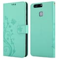 Miniatyrbilde 8 av 8: Deksel til Huawei P9 Lommebokdeksel i blomster design med magnetisk lukking, stativfunksjon og kortplasser