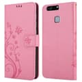 Miniatyrbilde 8 av 8: Deksel til Huawei P9 Lommebokdeksel i blomster design med magnetisk lukking, stativfunksjon og kortplasser