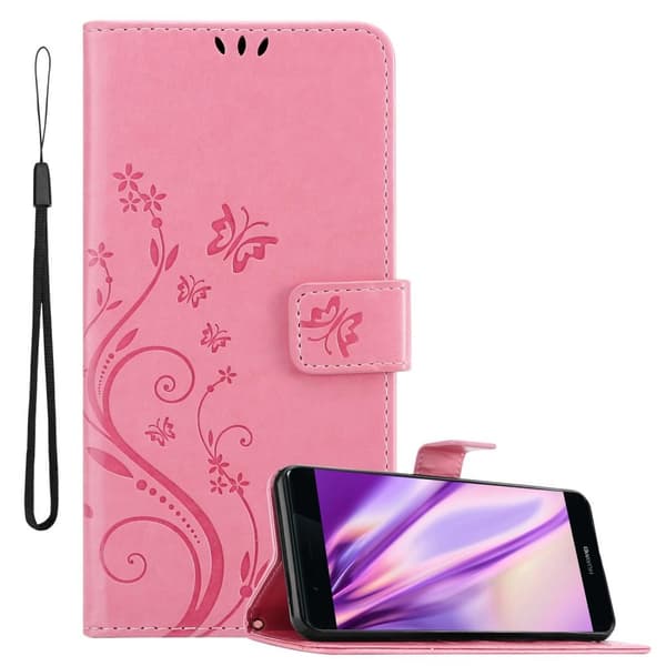 Huawei P9 Pungetui Cover Blomster ()
