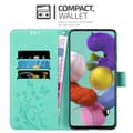 Miniatyrbilde 3 av 8: Deksel til Samsung Galaxy A51 5G Lommebokdeksel i blomster design med magnetisk lukking, stativfunksjon og kortplasser