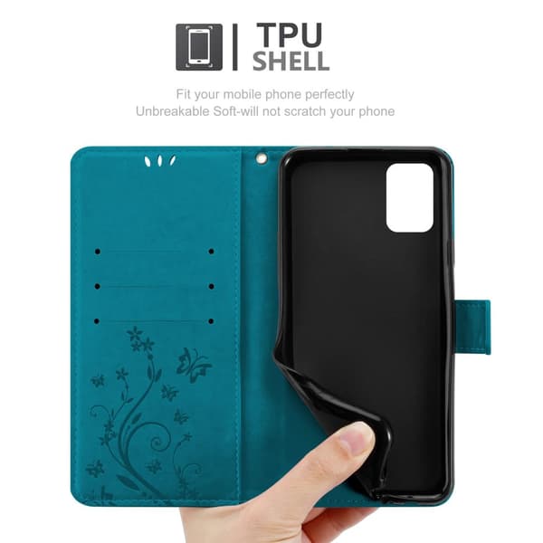Samsung Galaxy A51 5G Skal Fodral i blomdesign Mobilskydd Case Cover med magnetisk stängning, ståfunktion och kortplatser