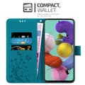 Miniatyrbilde 3 av 8: Deksel til Samsung Galaxy A51 5G Lommebokdeksel i blomster design med magnetisk lukking, stativfunksjon og kortplasser