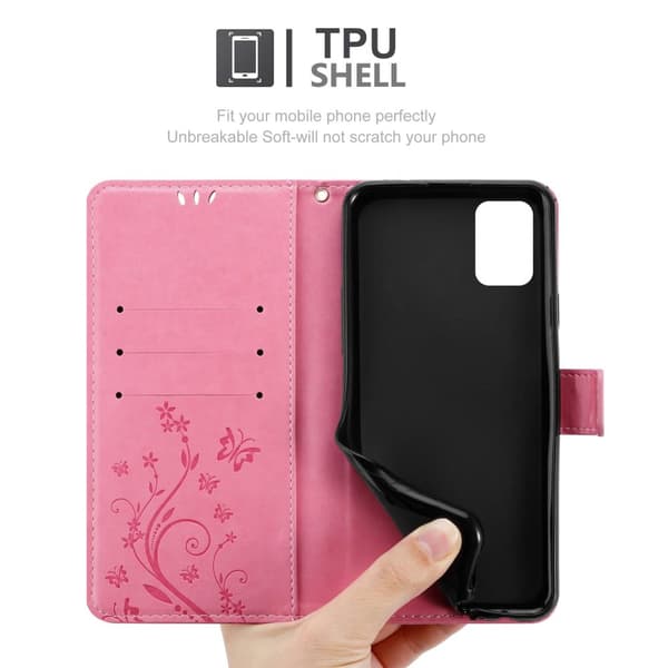 Samsung Galaxy A51 5G Skal Fodral i blomdesign Mobilskydd Case Cover med magnetisk stängning, ståfunktion och kortplatser