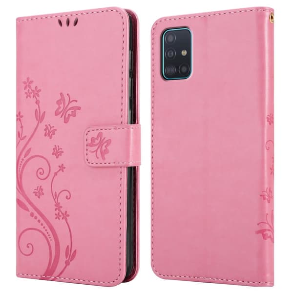 Samsung Galaxy A51 5G Skal Fodral i blomdesign Mobilskydd Case Cover med magnetisk stängning, ståfunktion och kortplatser