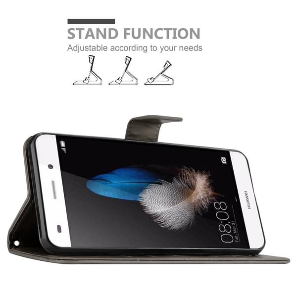 Huawei P8 LITE 2015 Suojakotelo Suojakuori Lompakkokotelo Matkapuhelinkotelo Kukat jossa on magneettisuljenta, jalusta-toiminto ja korttipaikat