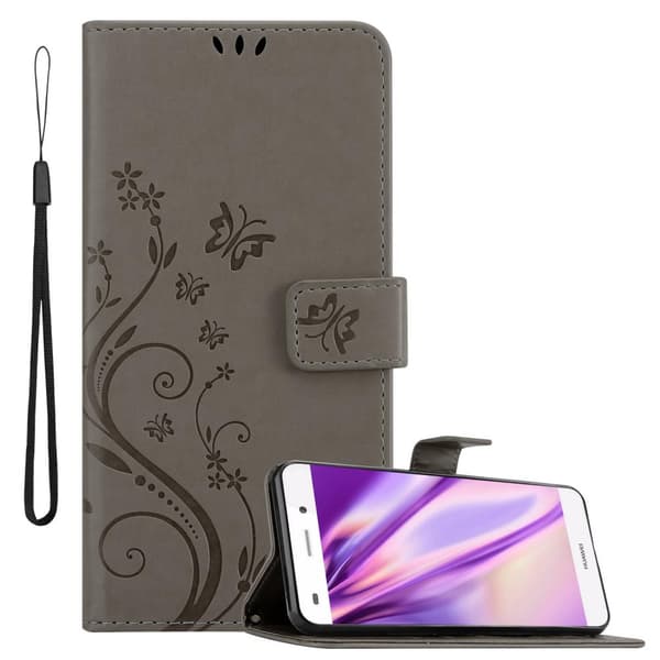 Huawei P8 LITE 2015 Suojakotelo Suojakuori Lompakkokotelo Matkapuhelinkotelo Kukat jossa on magneettisuljenta, jalusta-toiminto ja korttipaikat