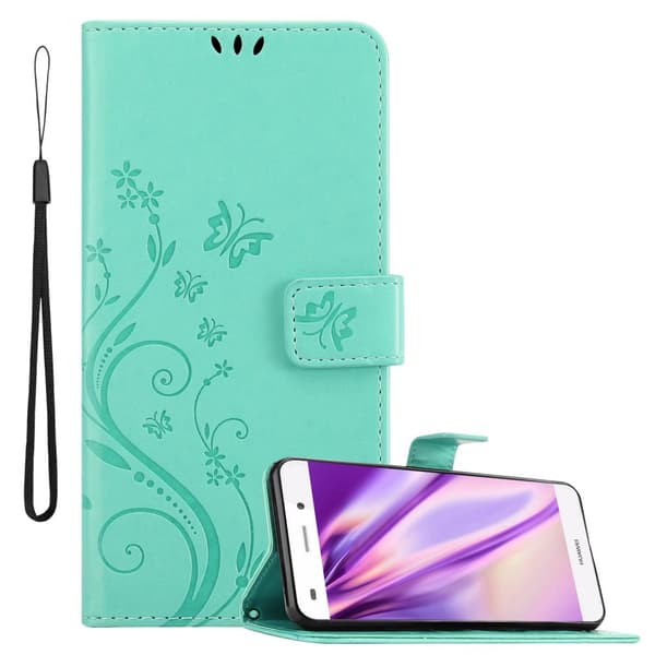 Huawei P8 LITE 2015 Suojakotelo Suojakuori Lompakkokotelo Matkapuhelinkotelo Kukat jossa on magneettisuljenta, jalusta-toiminto ja korttipaikat