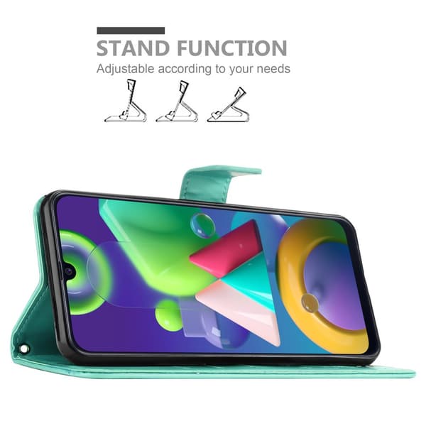 Samsung Galaxy M31 Skal Fodral i blomdesign Mobilskydd Case Cover med magnetisk stängning, ståfunktion och kortplatser