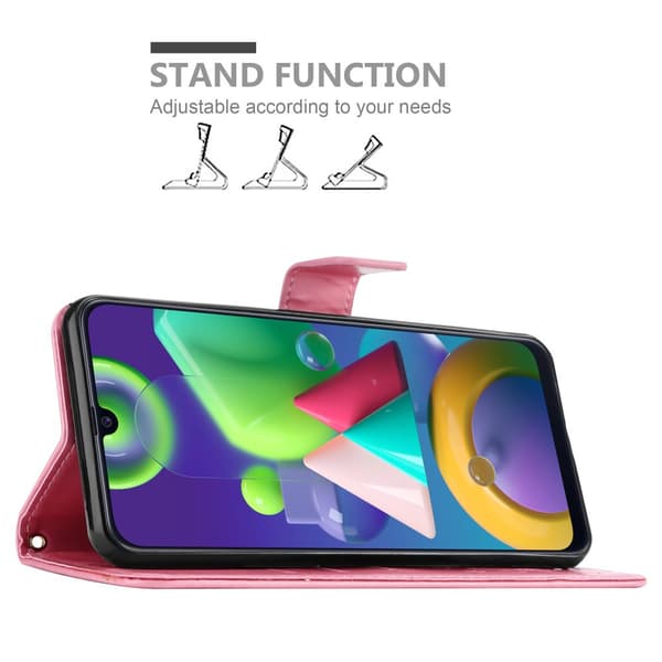 Samsung Galaxy M31 Skal Fodral i blomdesign Mobilskydd Case Cover med magnetisk stängning, ståfunktion och kortplatser