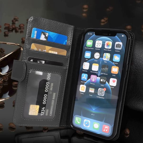 Lommebokdeksel til iPhone 13 PRO MAX Deksel med magnetisk lukking og 3 kortplasser