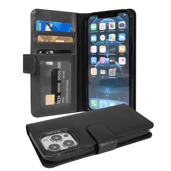 Lommebokdeksel til iPhone 13 PRO MAX Deksel med magnetisk lukking og 3 kortplasser