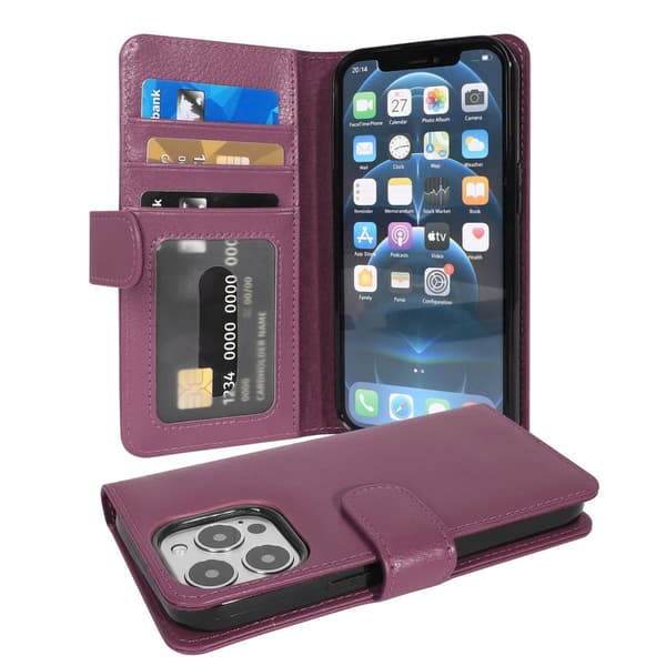 Lommebokdeksel til iPhone 13 PRO MAX Deksel med magnetisk lukking og 3 kortplasser