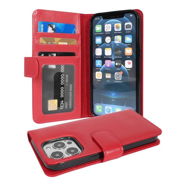 Lommebokdeksel til iPhone 13 PRO MAX Deksel med magnetisk lukking og 3 kortplasser
