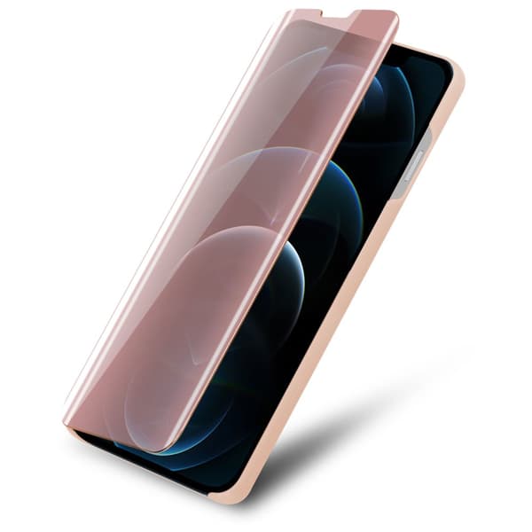 iPhone 13 PRO Skal Plånboksfodral Clear View Mirror Skyddsomslag med standfunktion 360 graders skydd