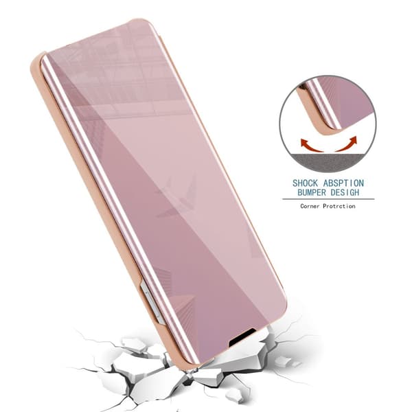 iPhone 13 PRO Skal Plånboksfodral Clear View Mirror Skyddsomslag med standfunktion 360 graders skydd