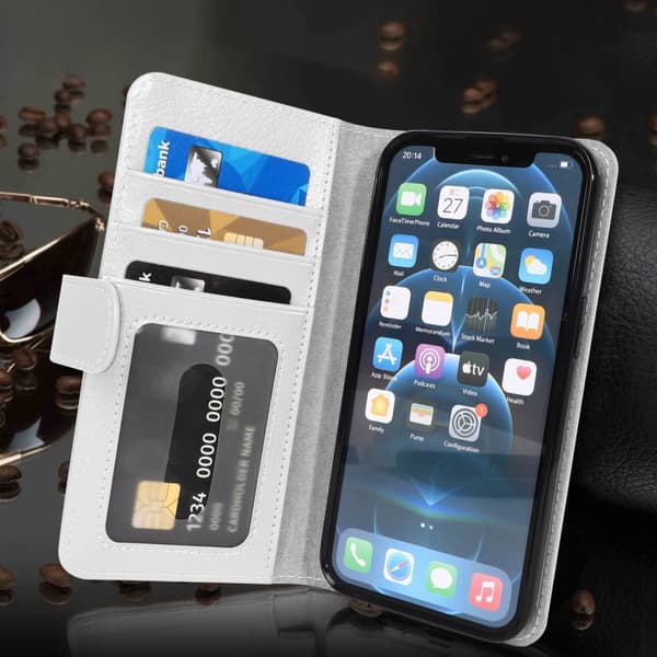 iPhone 13 PRO Suojakotelo Suojakuori Lompakkokotelo Matkapuhelinkotelo jossa on magneettisuljenta ja 3 korttipaikkaa