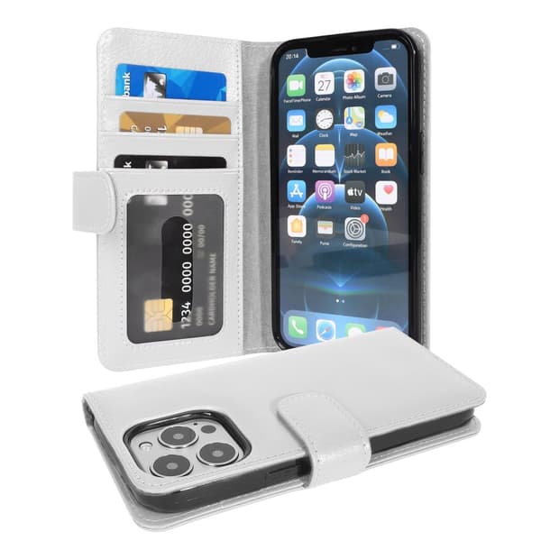 iPhone 13 PRO Suojakotelo Suojakuori Lompakkokotelo Matkapuhelinkotelo jossa on magneettisuljenta ja 3 korttipaikkaa