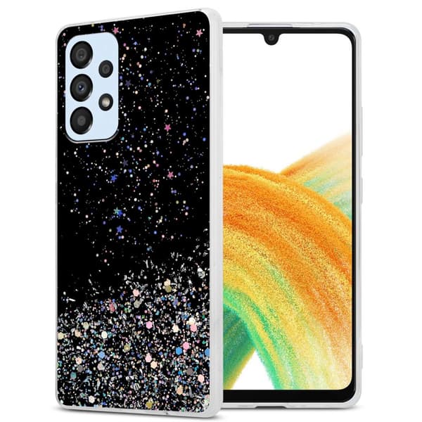 Samsung Galaxy A33 5G Suojakuori Suojakotelo joustavasta TPU-silikonista jossa on kimaltelevaa glitteriä