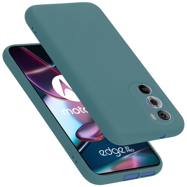 Motorola EDGE 30 PRO / EDGE+ Suojakotelo Suojakuori valmistettu joustavasta TPU-silikonista LIQUID VIHREÄ
