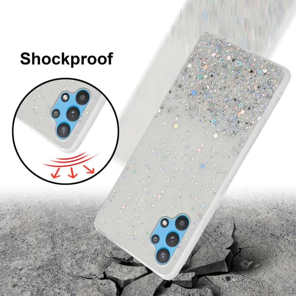 Samsung Galaxy A32 5G Skal Fodral Case Cover av flexibelt TPU-silikon med glittrande glitter