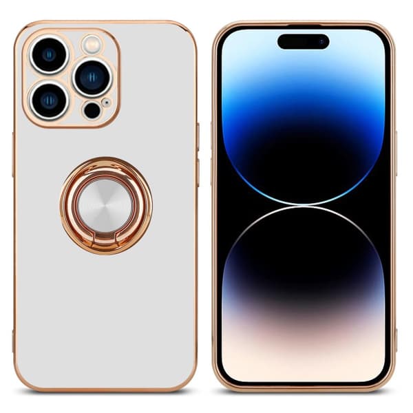 iPhone 14 PRO MAX Suojakuori Suojakotelo valmistettu joustavasta TPU silikonista jossa on kameran suojaus ja magneettinen autoteline