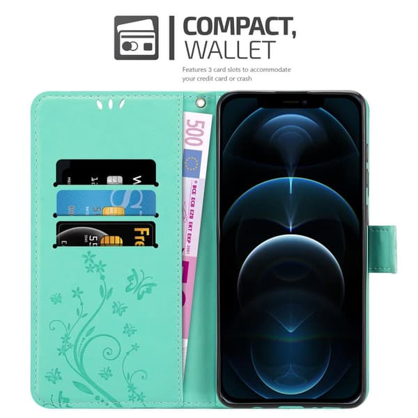 iPhone 13 MINI Pungetui Cover Blomster ()